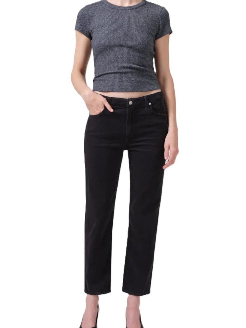 NEW $238 CITIZENS OF HUMANITY ZURIE HIGH RISE STRT LEG CORDUROY PANTS IN CP W27
